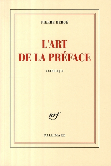 L'ART DE LA PREFACE