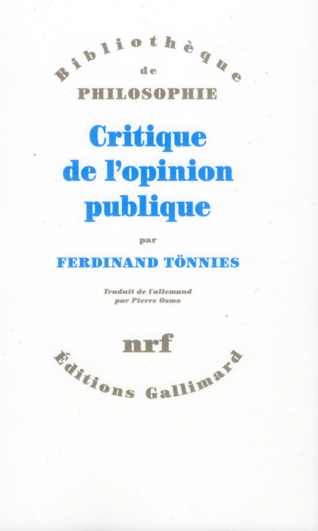Crititque de l'opinion publique