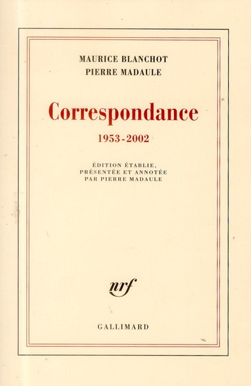 Correspondance 1953-2002