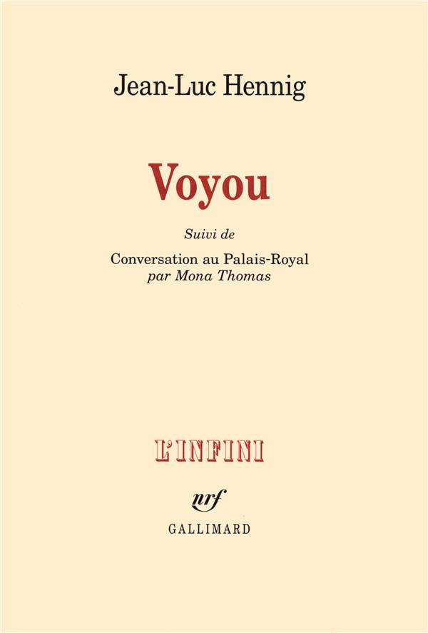 Voyou. Suivi de Conversation au Palais-Royal
