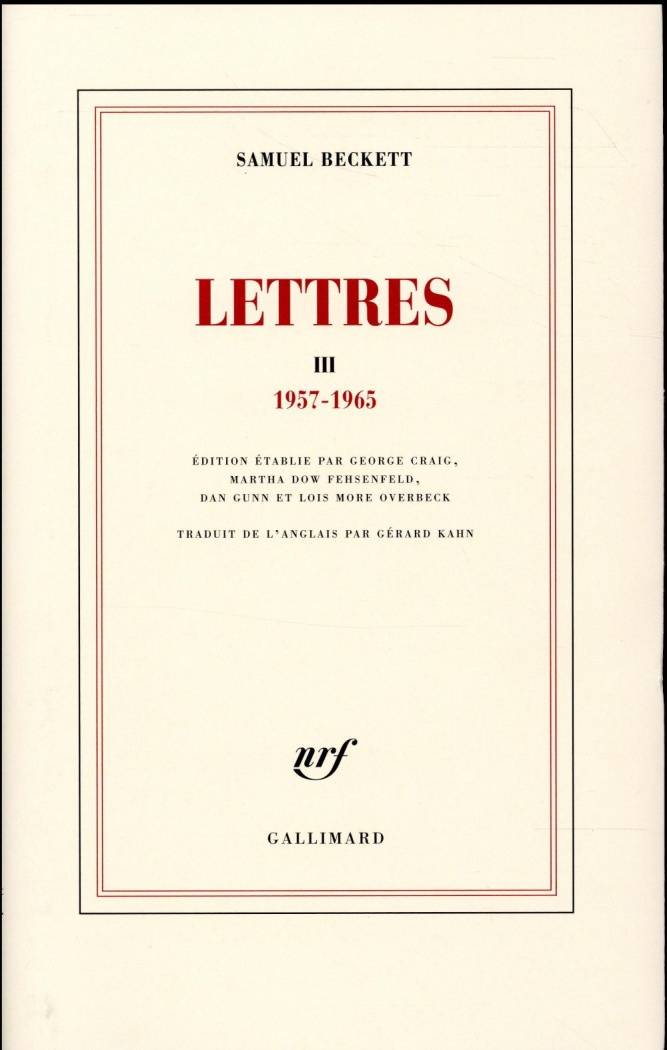 Lettres. Tome 3, 1957-1965