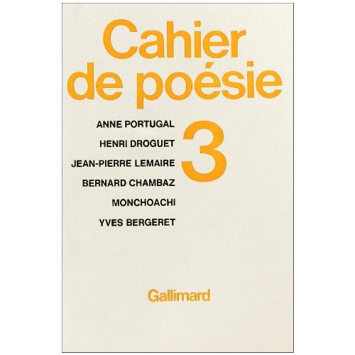 Cahier de poésie N° 3