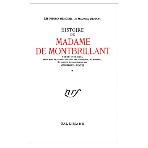 HISTOIRE DE MADAME DE MONTBRILLANT 3 VOLUMES