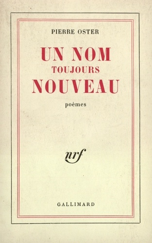 Un nom toujours nouveau. Poémes