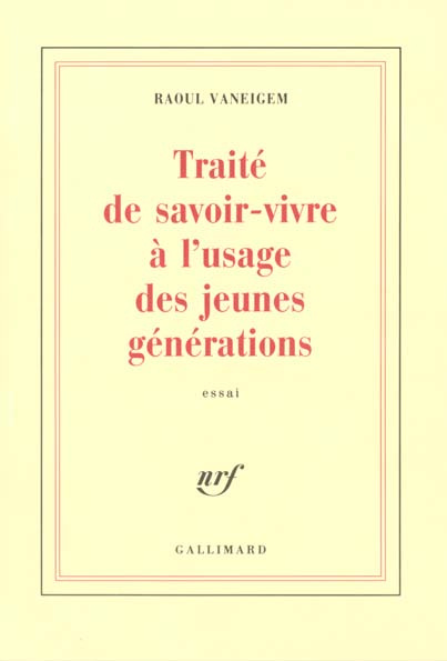 Traité de savoir-vivre à l'usage des jeunes générations