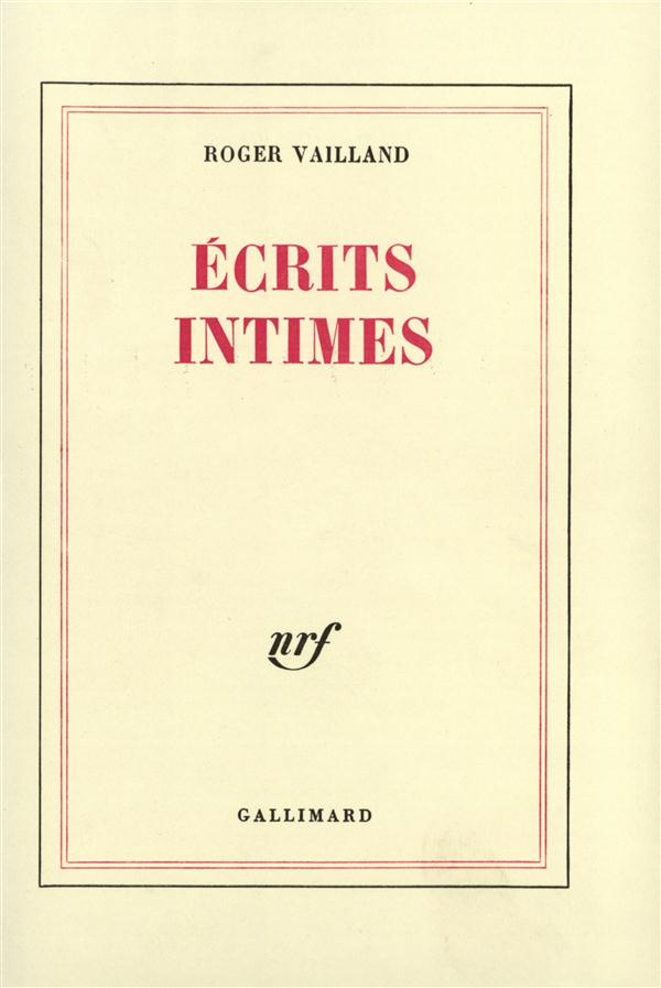 Ecrits intimes
