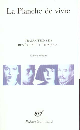 La Planche de vivre. Poésies