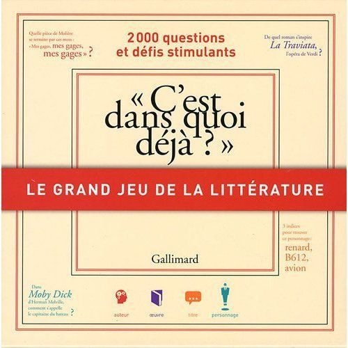 C'est dans quoi déjà ?. Le grand jeu de la littérature