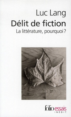 Délit de fiction. La littérature, pourquoi ?