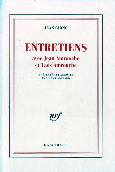 Entretiens avec Jean Amrouche et Taos Amrouche