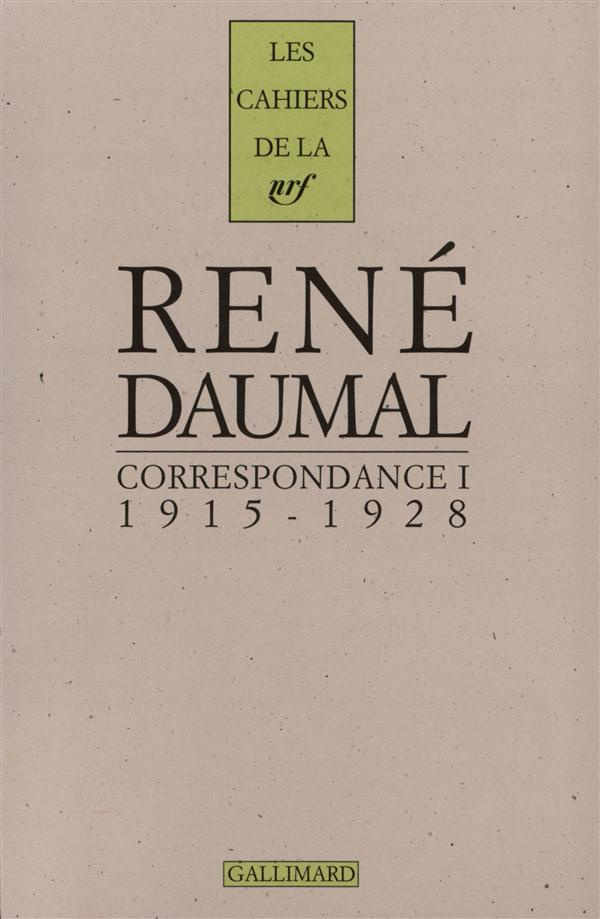 CORRESPONDANCE. Tome 1, 1915-1928
