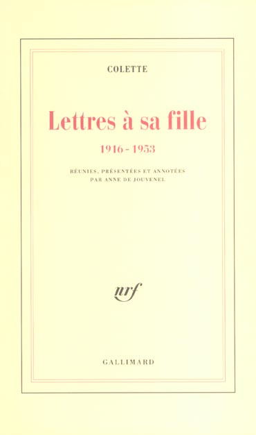 Lettres à sa fille (1916-1953)