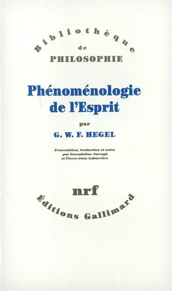 Phénoménologie de l'esprit