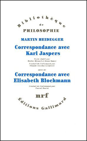 Correspondance avec Karl Jaspers 1920-1963 suivi de Correspondance avec Elisabeth Blochmann 1918-196