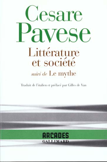 Littérature et société. Suivi de Le mythe