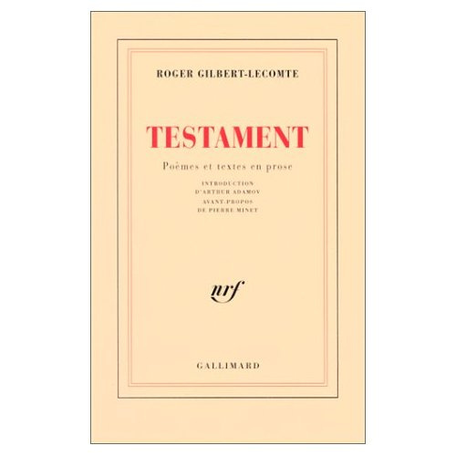Testament(poèmes et textes en prose)