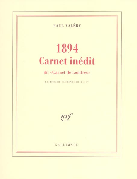 1894. Carnet inédit dit "Carnet de Londres"