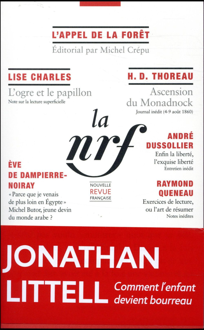 La Nouvelle Revue Française N° 625, juillet 2017