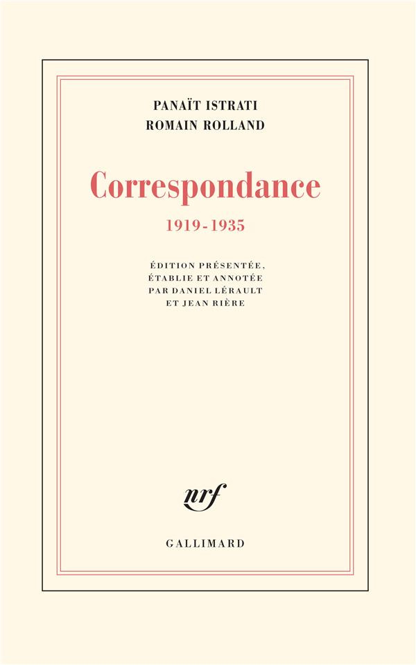 Correspondance. 1919-1935