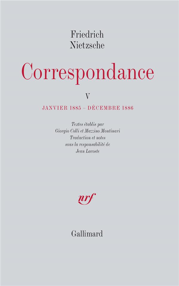 Correspondance. Tome 5, Janvier 1885 - Décembre 1886