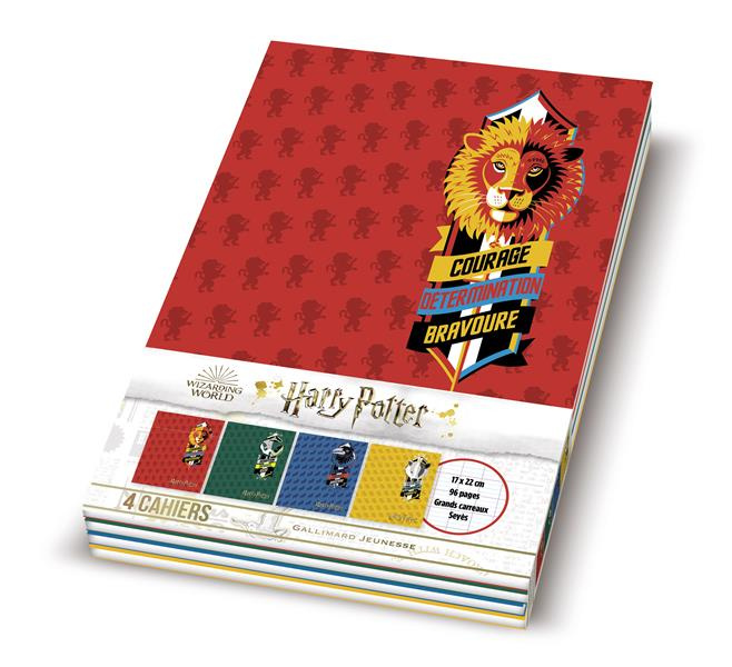 LOT DE 4 CAHIERS HARRY POTTER 17 X 22 CM