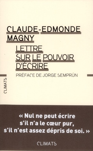 Lettre sur le pouvoir d'écrire
