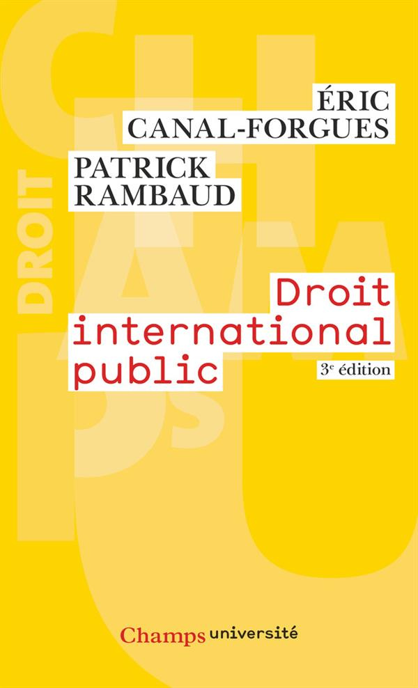 Droit international public. 3e édition