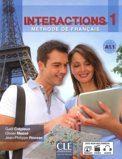 Interactions 1 A1-1. Méthode de français, avec 1 DVD