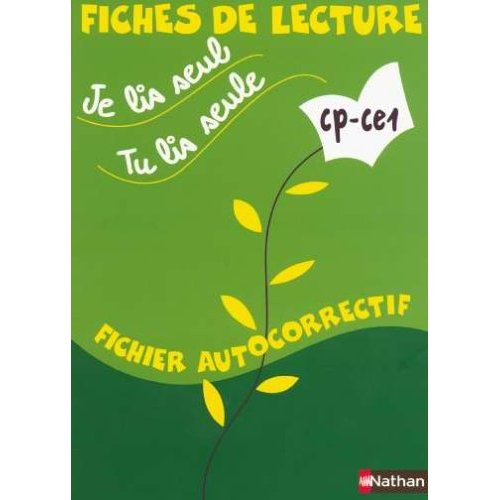 Je lis seul, tu lis seule CP/CE1 . Fichier autocorrectif, fiches de lecture