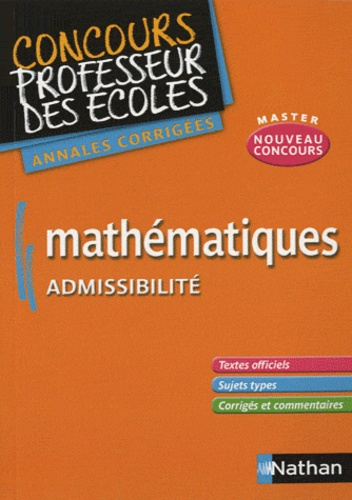 Mathématiques admissibilité. Annales corrigés CRPE