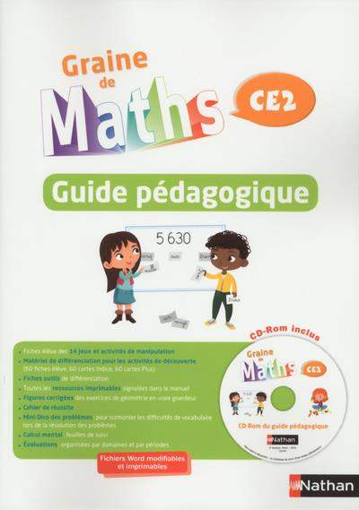 Graine de maths CE2. Guide pédagogique, Edition 2018, avec 1 CD-ROM