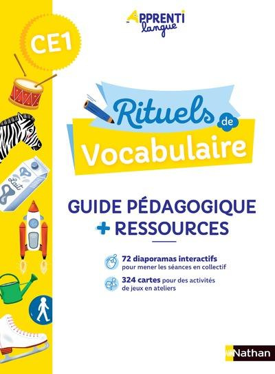 Rituels de vocabulaire CE1 Apprentilangue. Guide pédagogique   Ressources