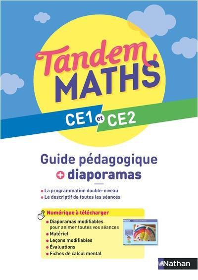 Maths CE1 et CE2 Tandem. Guide pédagogique   diaporamas, Edition 2023