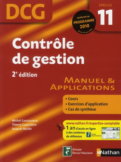 Contrôle de gestion DCG 11. Manuel & applications, 2e édition