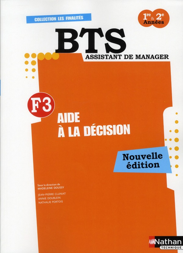 Aide à la décision F3 BTS assistant de manager 1re & 2e années