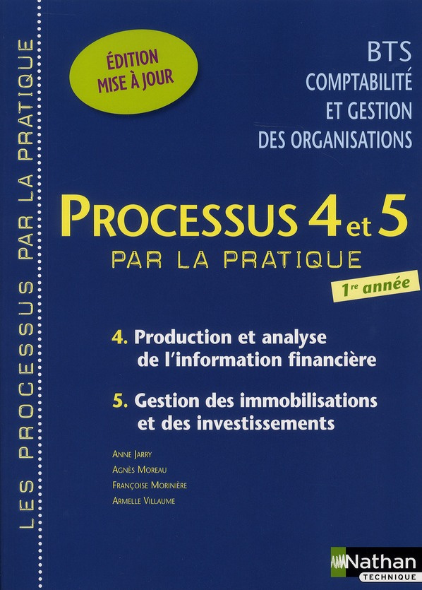 Processus 4 et 5 Production et analyse de l'information financière - Gestion des immobilisations et