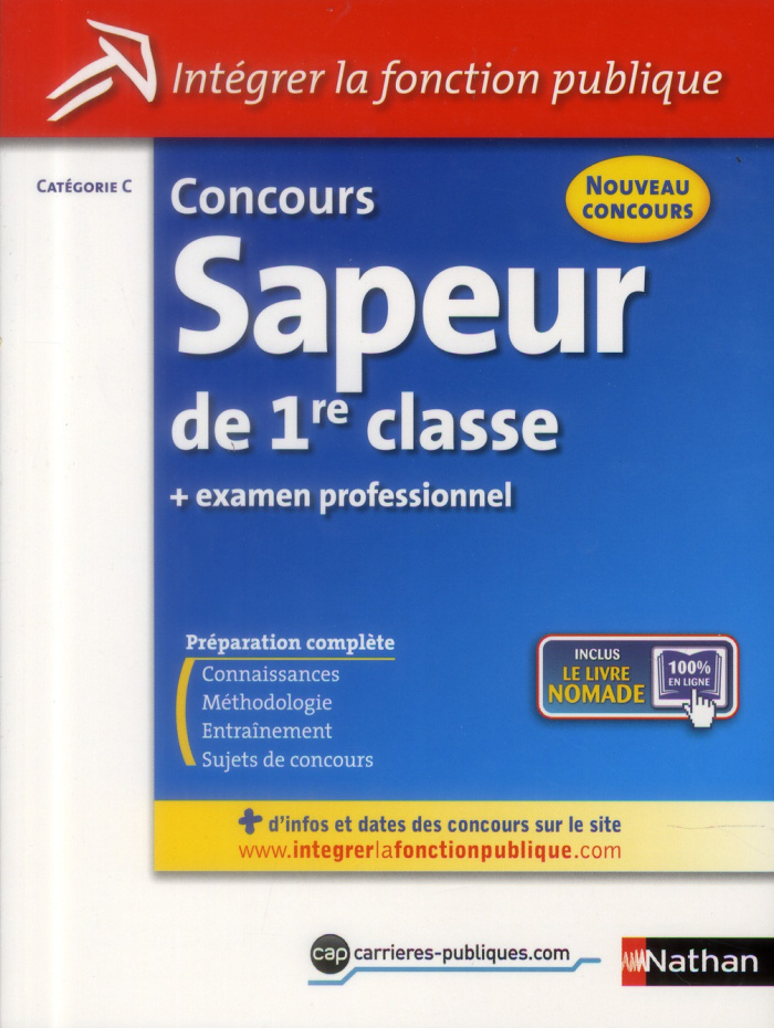 Concours Sapeur de 1ère classe. Examen professionnel