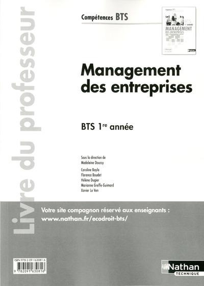 Management des entreprises BTS 1re année. Livre du professeur