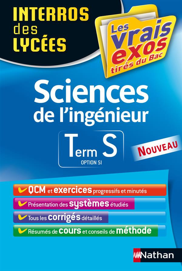 Sciences de l'ingénieur Tle S option SI