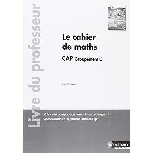 Mathématiques CAP tertiaire Groupement C. Livre du professeur, Edition 2018