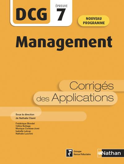 Management DCG 7. Corrigés des applications, Edition 2020