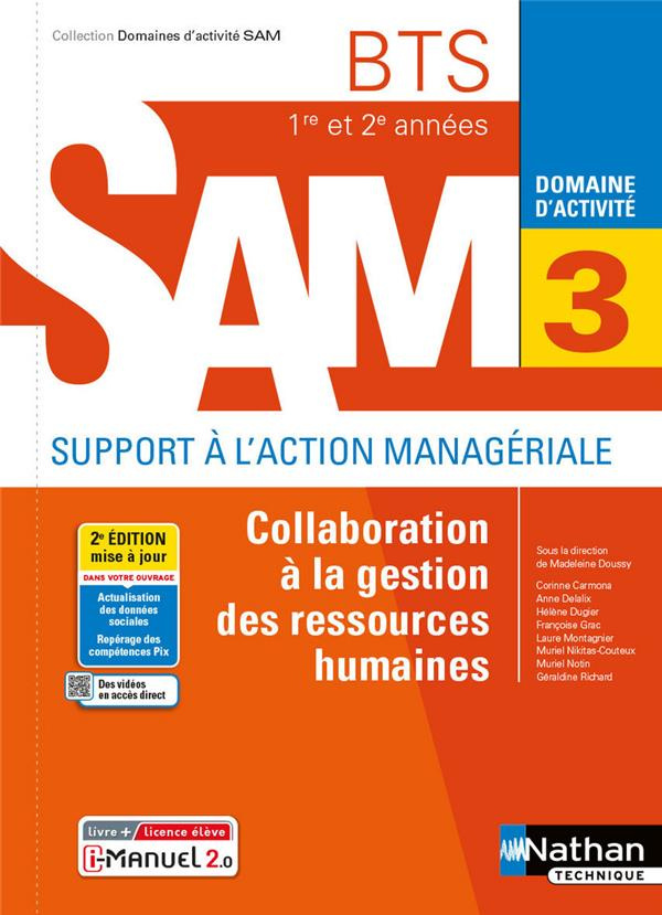 Collaboration à la gestion des Ressources Humaines Domaine d'activité 3 BTS 1re et 2e année SAM