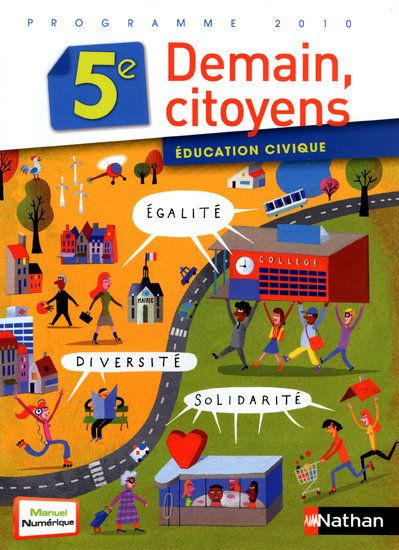 Demain, citoyens, Education civique 5e. Manuel petit format, Programme 2010
