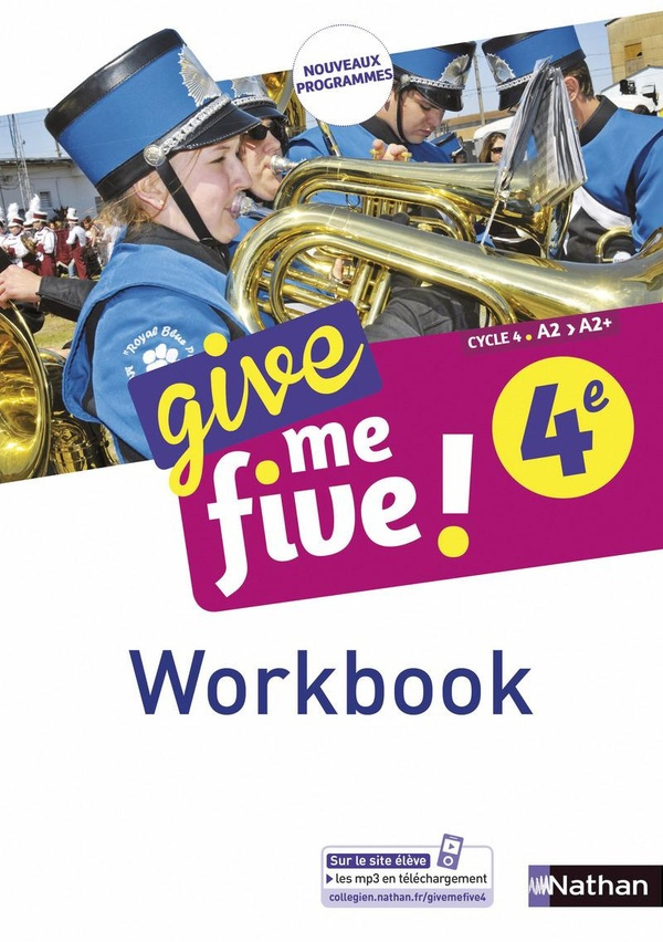 Anglais 4e Cycle 4 A2-A2  Give me five ! Workbook