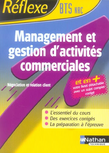 Management et Gestion d'Activités Commerciales BTS NRC