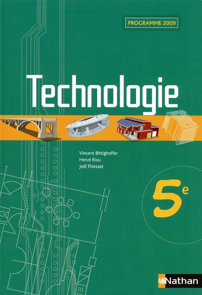 Technologie 5e. Programme 2009