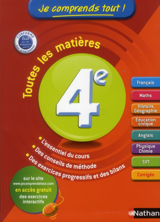 Toutes les matières 4e