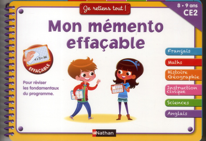 Mon mémento effaçable. CE2 8-9 ans