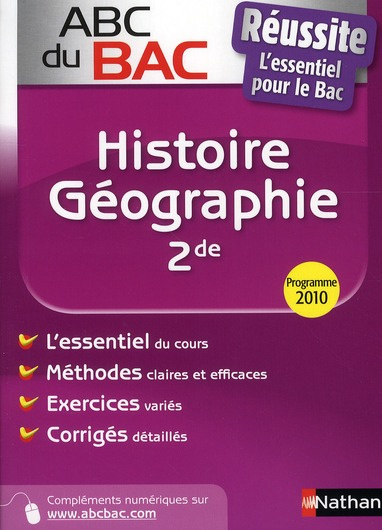 Histoire-Géographie 2e. Programme 2010