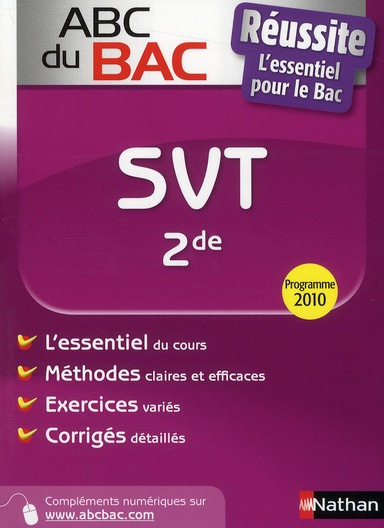 Sciences de la Vie et de la Terre 2e. Programme 2010